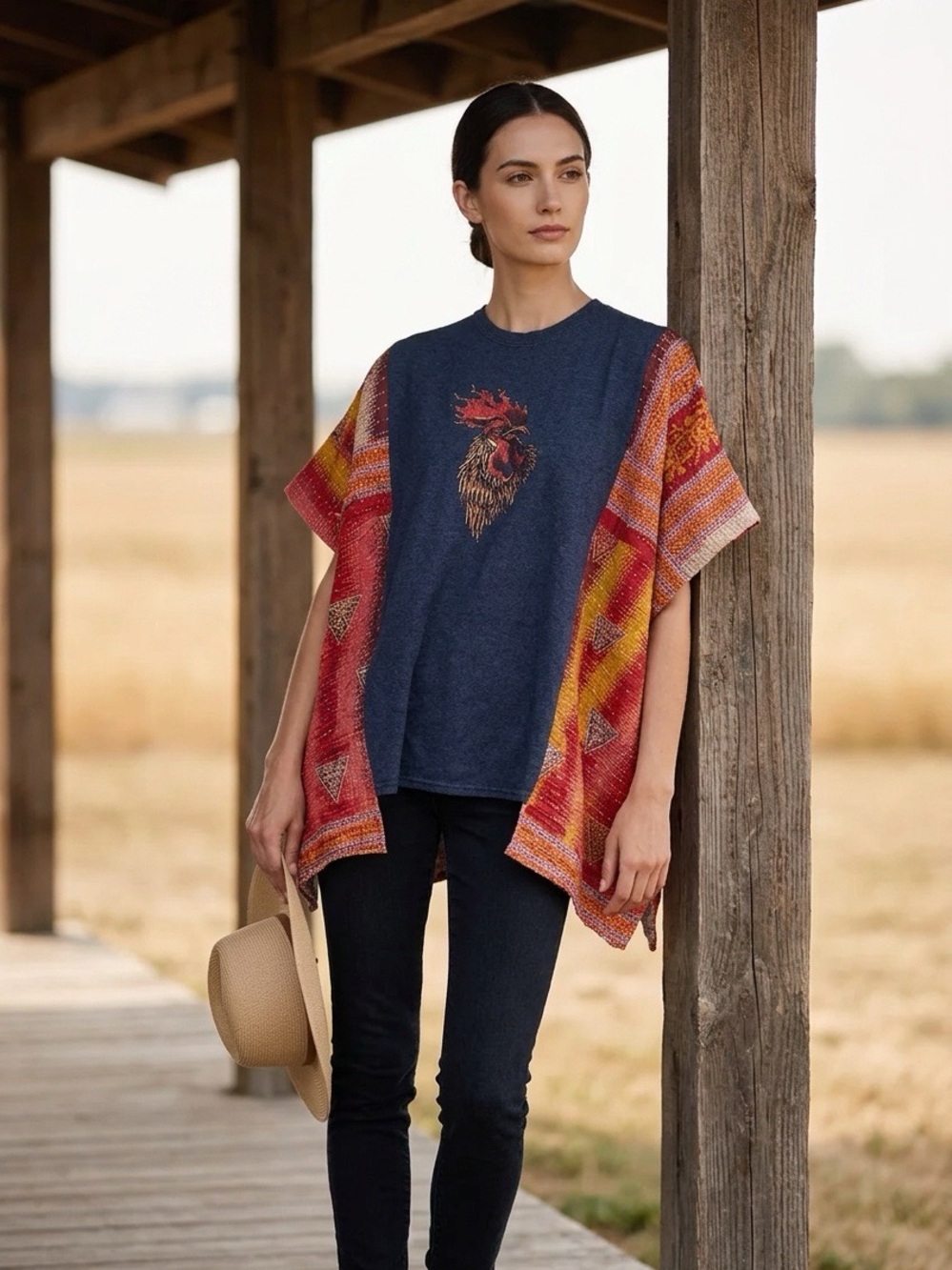 Handcrafted Upcycled Widespread Panic Kantha Tunic NWT One Size